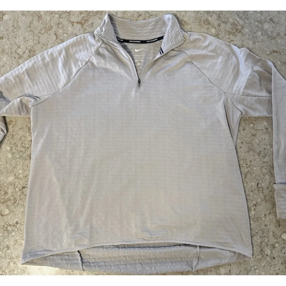 Nike Running Therma Fit 1/4 Zip Long Sleeve Pullover With Side Pocket Mens XL‎